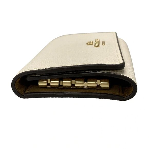 Auth COACH - F76741 White Leather Key Case - Picture 5 of 10